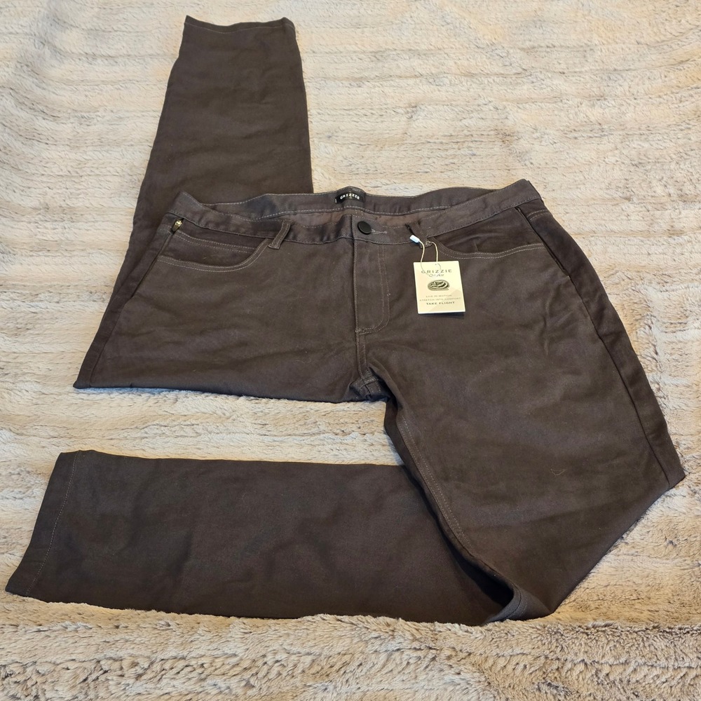 Grizzie OnAir Take Flight Pants Merino Wool Blend Brown 38x32 NWT